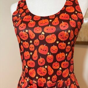 Blackmilk Pumpkins Skater Dress Long Torso